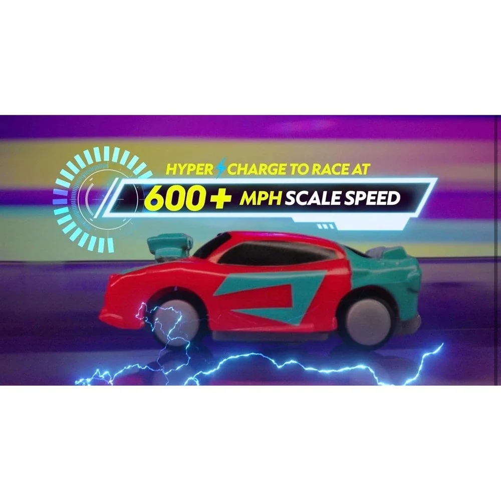 Hyper Burst Shockout Circuit Battle Race Track Set 600 MPH Scale Speed 2 Cars